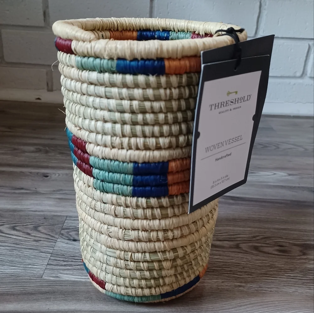 Threshold All Across Africa Woven Vase Vessel